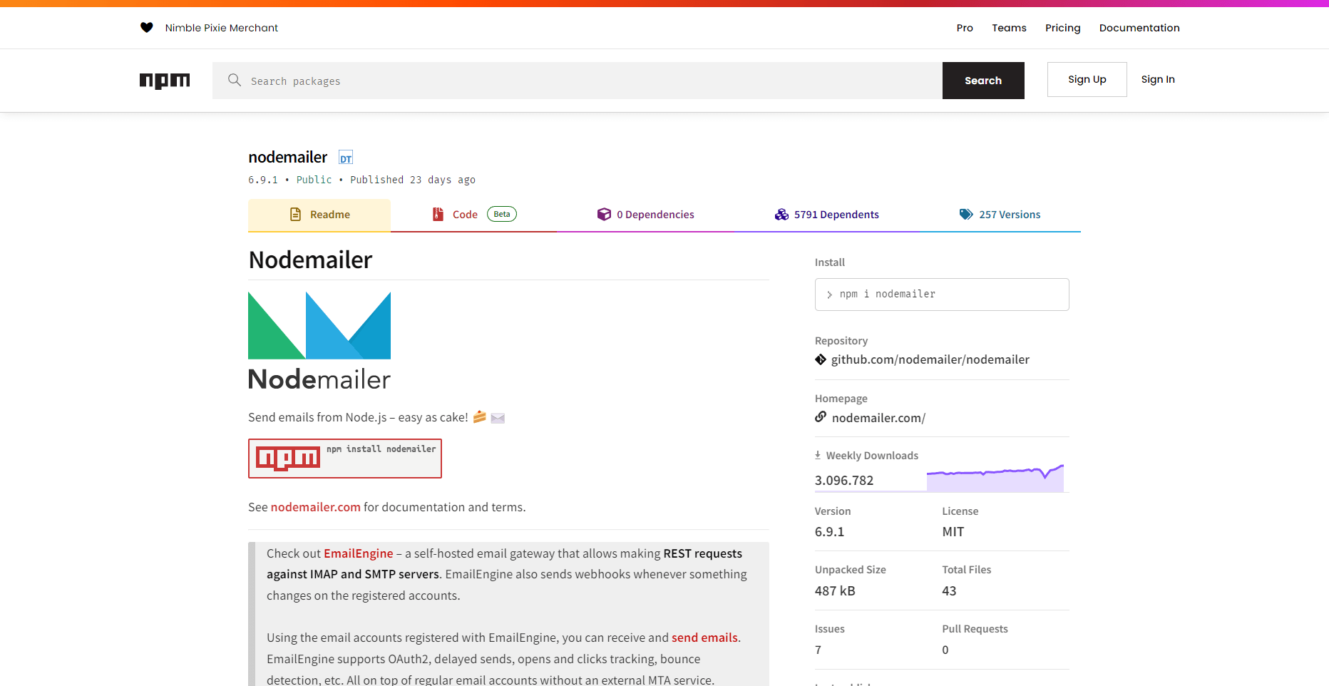 nodemailer