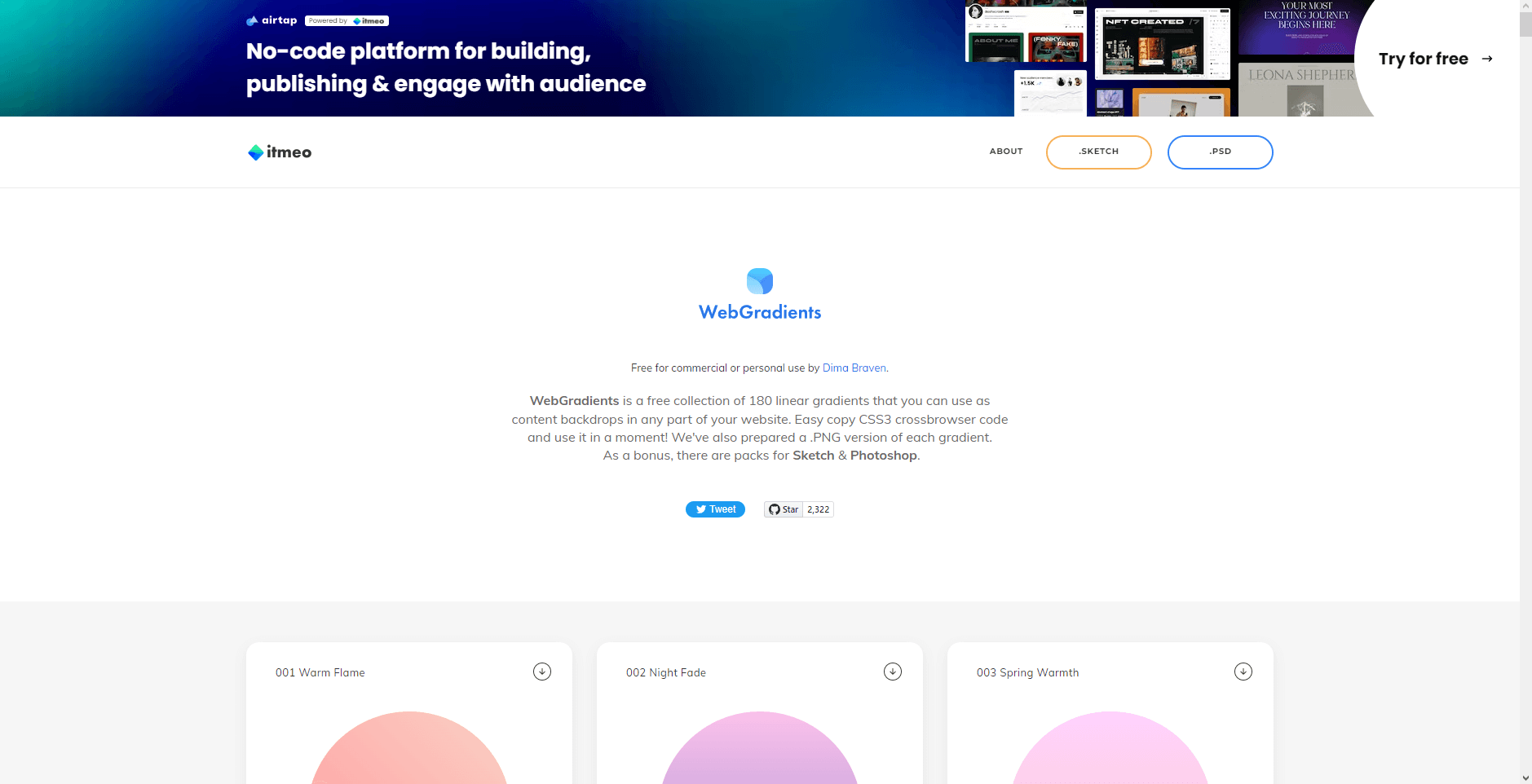 web gradients