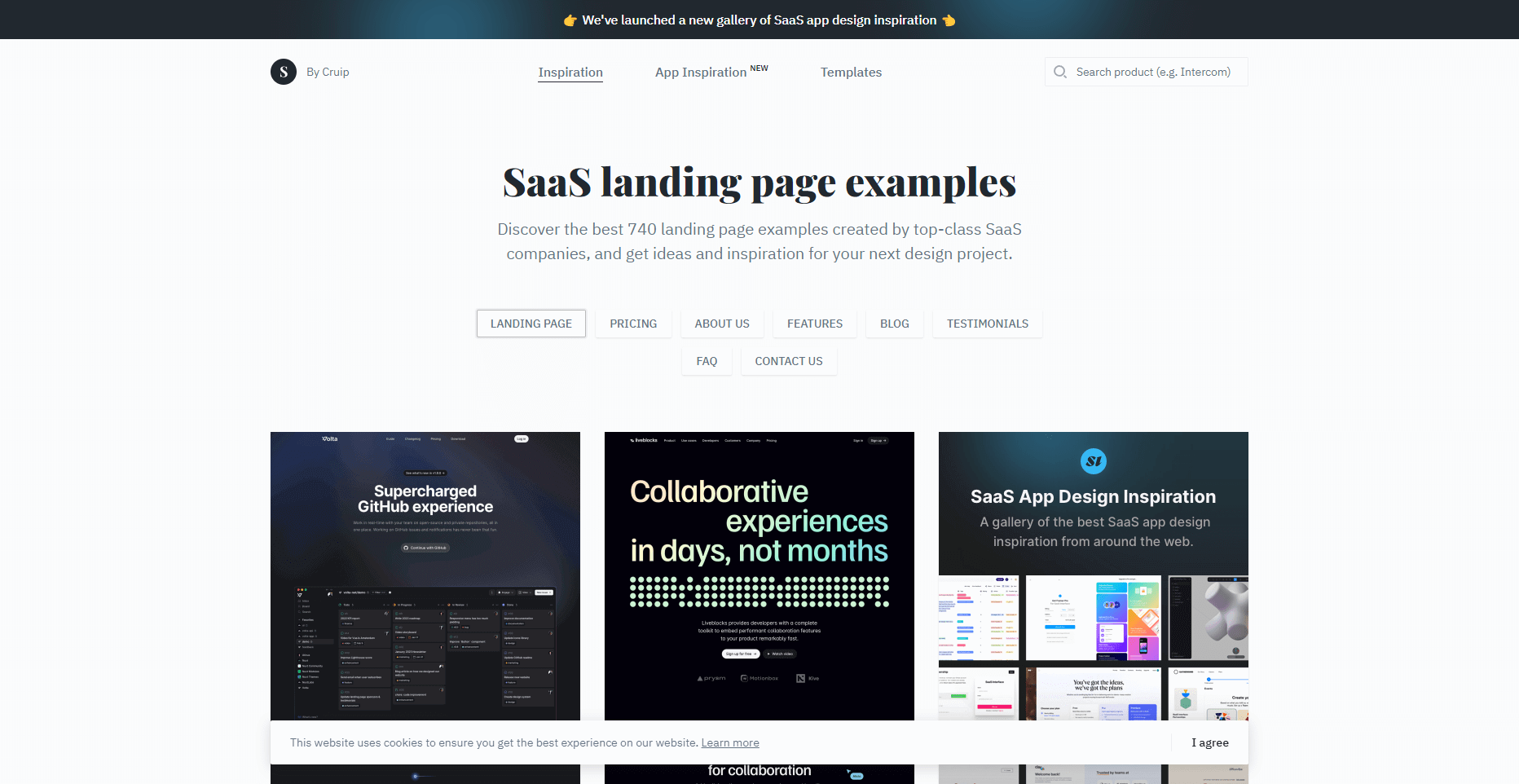 saas landign pages