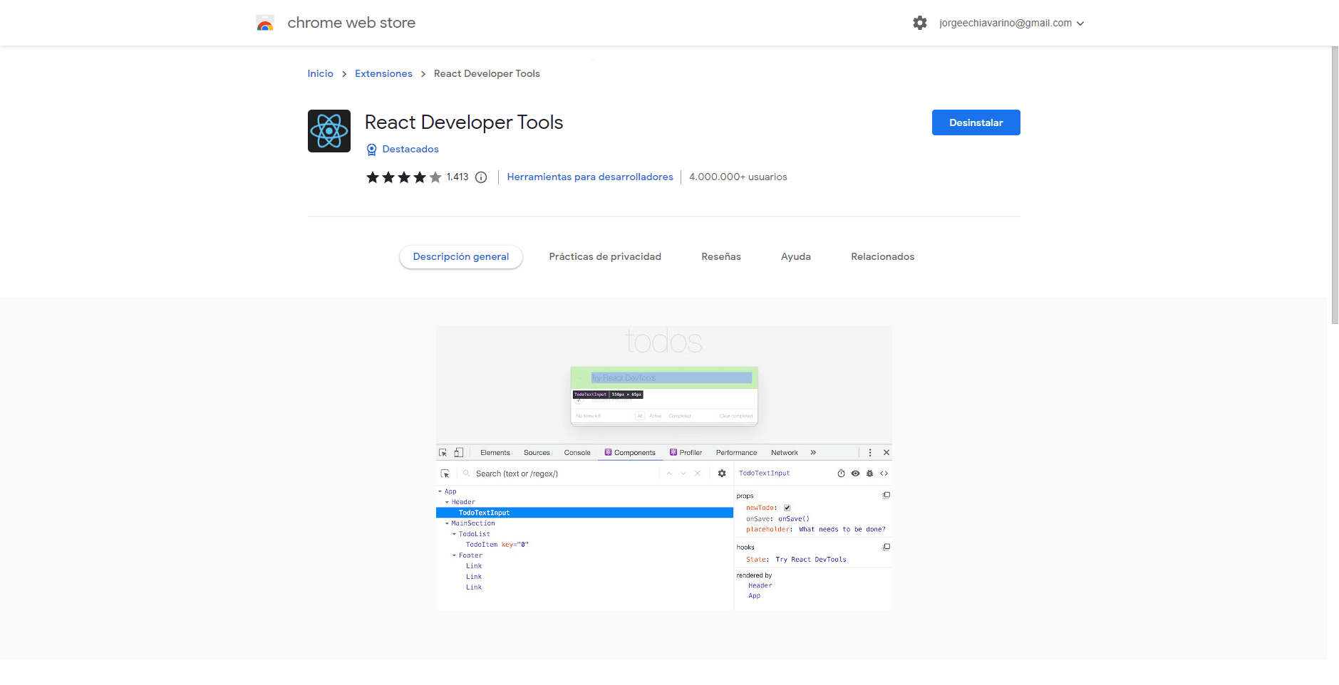 react dev tools