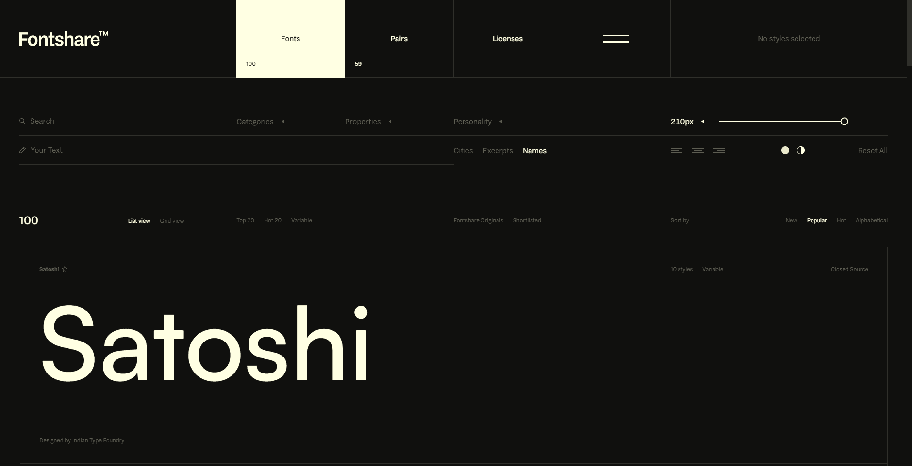 font share