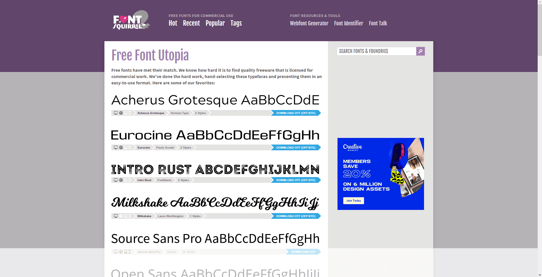 font squirrel