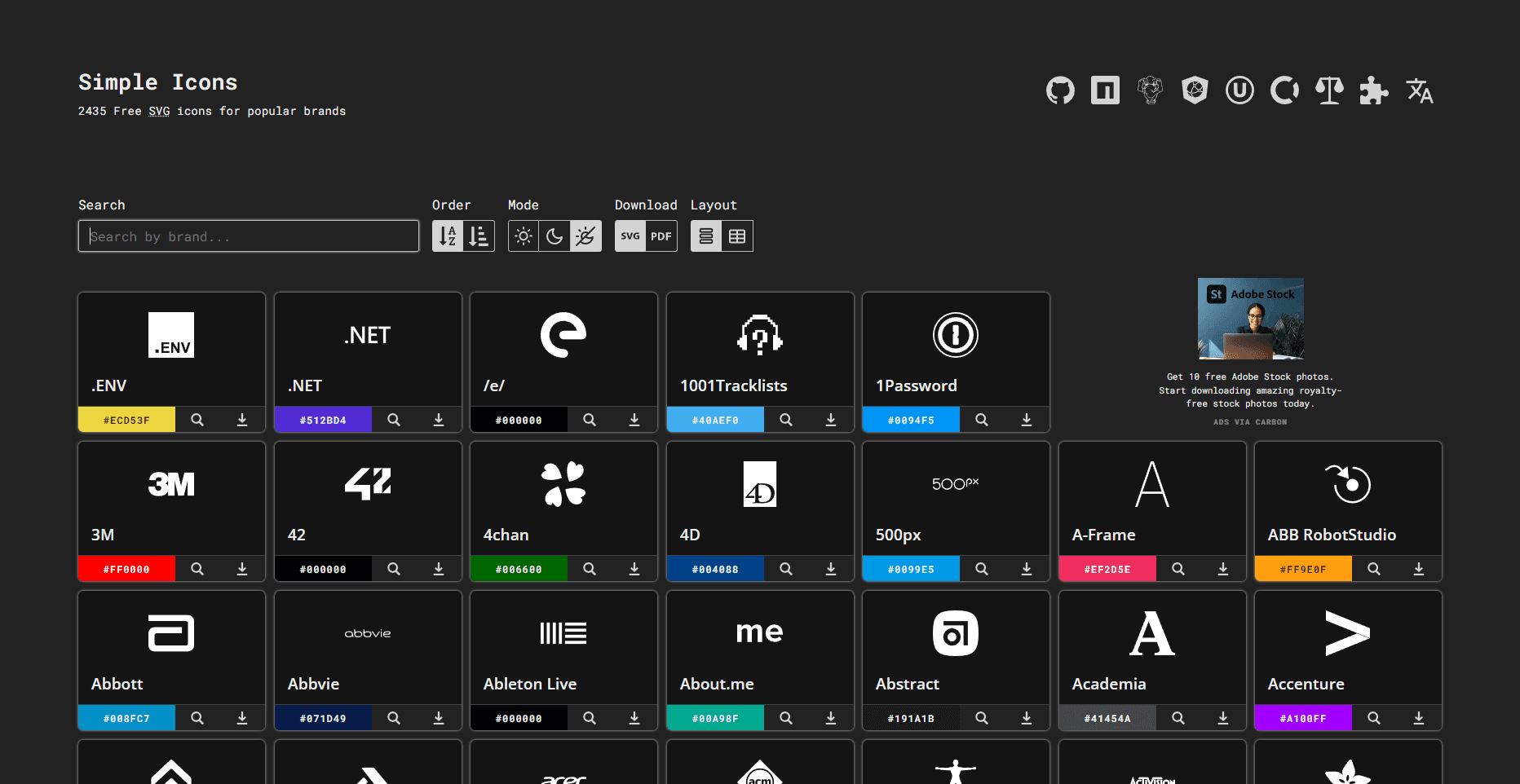 simple icons